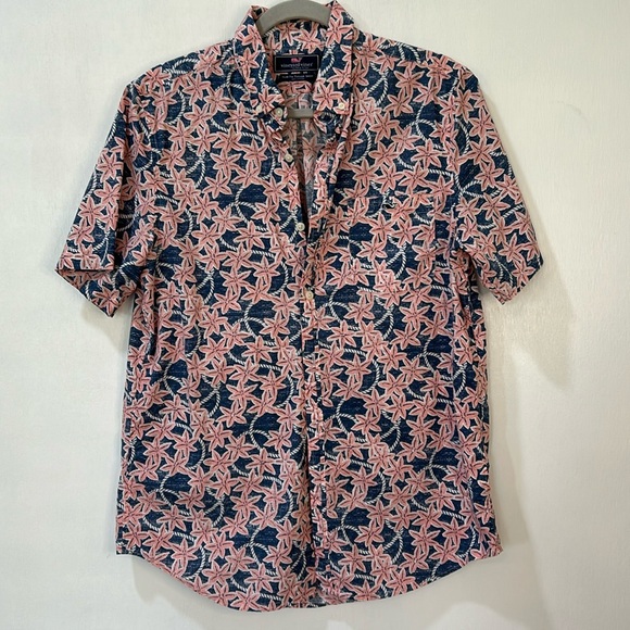 Vineyard Vines Other - VINEYARD VINES MENS SLIM FIT TUCKER SHIRT SHORT SLEEVE PINK FLORAL Sz M